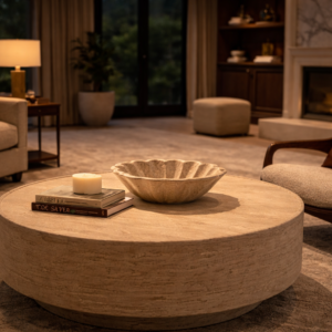 The Scalloped Travertine Bowl