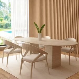 Travertine Table Dining Table Born in argentina