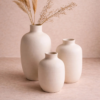 The Ivory Sanctuary Minimalist Ceramic Vessel Trio