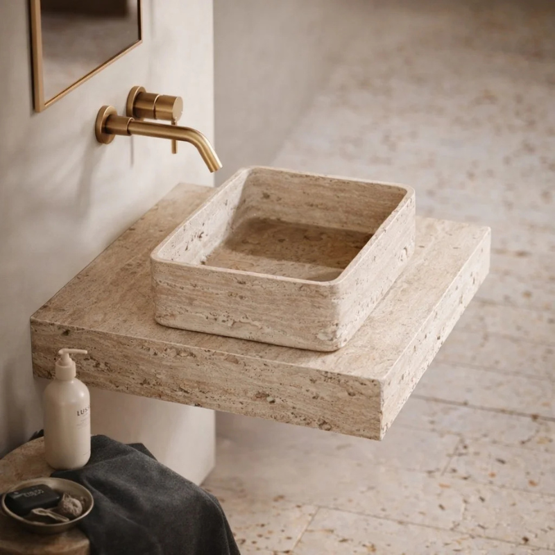 Travertine Sink Pietra Vanity Travertine Sink Pietra Vanity