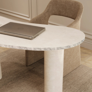 Aegean Kidney Shaped Travertine Bureau