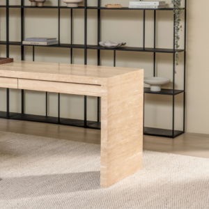 The Roman Travertine Executive Bureau Table