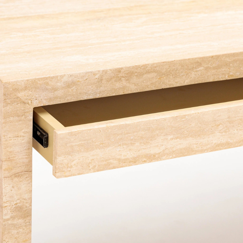 The Roman Travertine Executive Bureau Table The Roman Travertine Executive Bureau Table