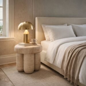 the Greece Moon Travertine Nightstand,