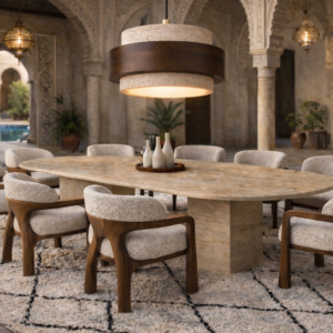 the Luna Oval Dining Ensemble