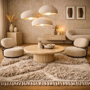 The Elara Sculpted Textile Beni Ourain