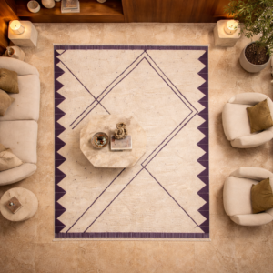 The Linea Purpura Beni Ourain Rug