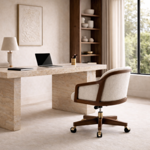 Aurelius Bouclé Office Chair